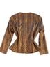 Alfred Dunner 100% Polyester Animal Print Brown Blazer Size 8 (petite) - photo 2