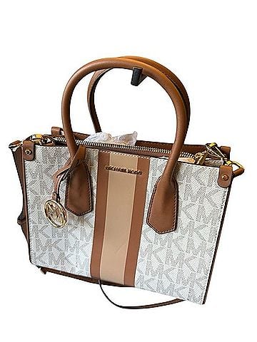 Michael Kors Center Stripe Satchel (view 1)
