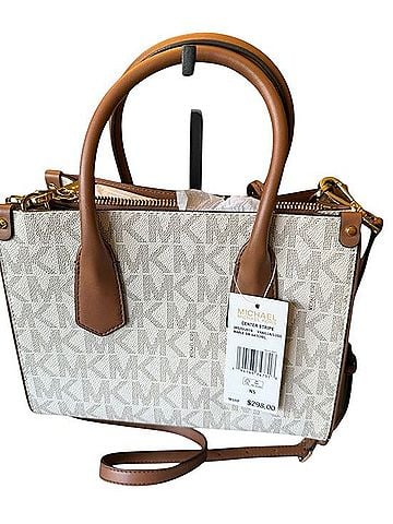 Michael Kors Center Stripe Satchel (view 2)