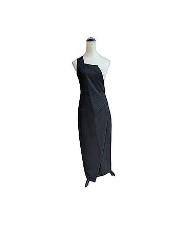 Sarah Pacini One Shoulder Wrap Panel Maxi Dress Casual Dress (view 1)