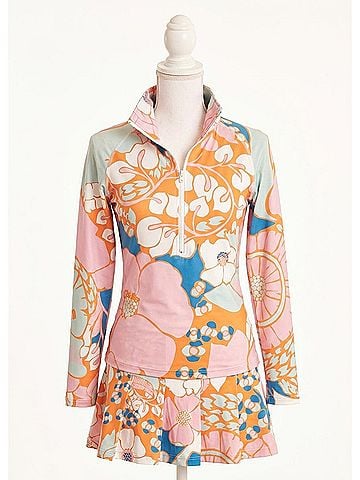 CK Bradley New York Sutra Half Zip in Narnia Nectarine (view 1)