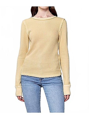 Dear John Ania Long Sleeve Top in Pale Banana (view 2)