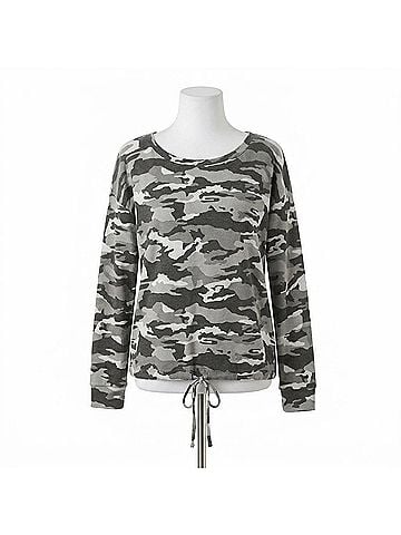 Chaser Camouflage Print Cozy Pullover in Multi (view 1)