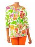 Gretchen Scott Designs White Glorious Split Neck Tunic in Multi Bright Size XS - photo 2