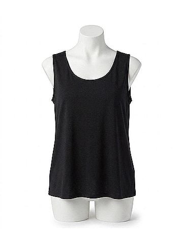 Karen Kane Scoop Tank - Plus in Black (view 1)