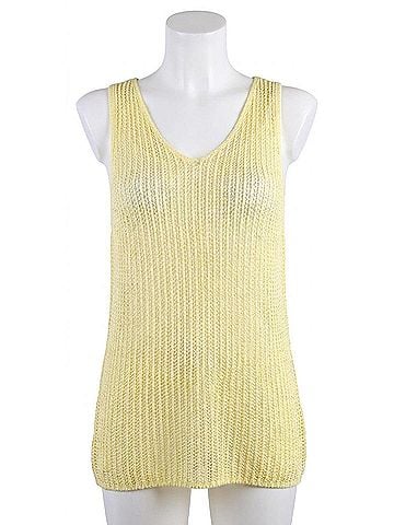 GiGi Moda Marina Knit Tank Top in Yellow (view 1)