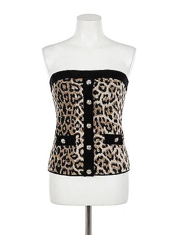 Flying Tomato Barbara Sweater Knit Tube Top in Animal Print (view 1)