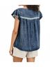 Rails Solid Blue Tafia Top in Classic Blue Size XS - photo 3