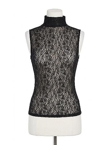 Veronica Beard Mylie Lace Sleeveless Top in Black (view 1)