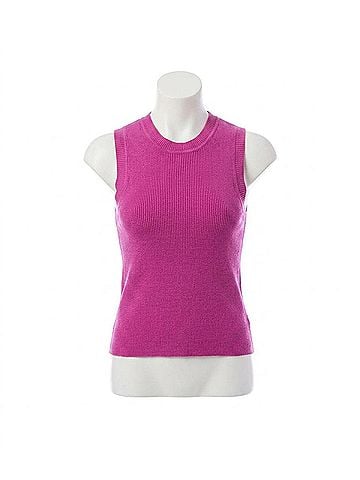 Karen Kane Sleeveless Ribbed Sweater Tank Top in Orchid (view 1)