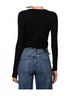 Bobi Solid Black Front Keyhole Tee in Black Size XL - photo 3
