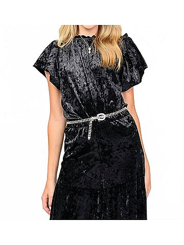 Ivy Jane Taylor Velvet Top in Black (view 2)
