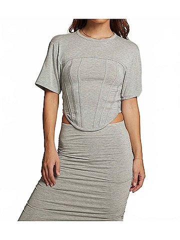 Chaser Bay Side Tee in Heather Grey (view 2)