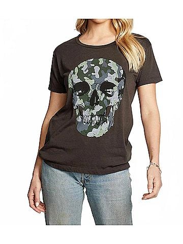 Chaser Camo Skull Tee in Union Black (view 2)