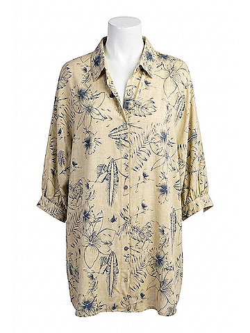 Easel Hawaiian Dolman Top in Khaki (view 1)