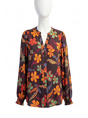 Easel Flower Child Top in Floral Print (view 1)