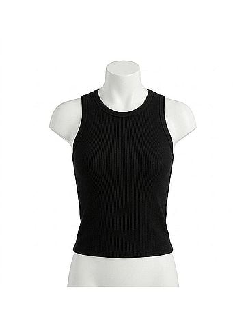 Another Love Cora Rib Sleeveless Top in Black (view 1)