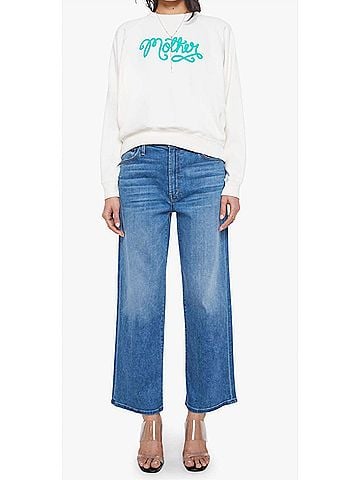 Mother Concert Crewneck Raglan Sweatshirt in White (view 2)