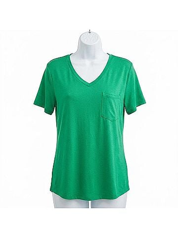 Grace & Lace Perfect Pocket Tee in Maui Green (view 1)