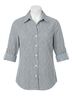 J'envie Stripes Black Semana Button-Down Shirt in Onyx Size 2 - photo 1