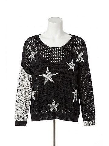 French Kyss Crochet Star Crew in Blackfrost (view 1)