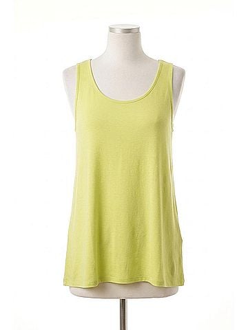 French Kyss Long Tank Top in Lime (view 1)