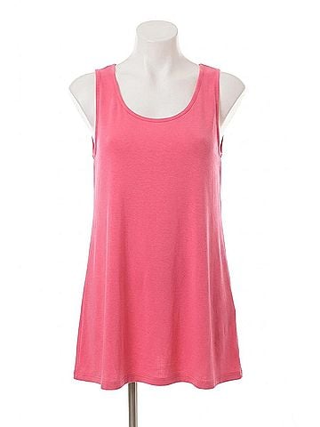 French Kyss French Kyss Long Tank Top in Fuchsia (view 1)