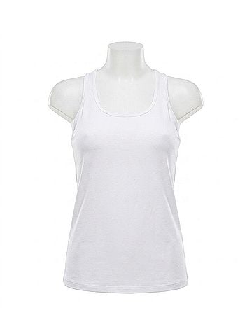 Angel Bra-Friendly Tank Top in White (view 1)