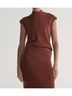 A.L.C. Solid Brown Edith Metallic Knit Asymmetric Top in Rust Size XS - photo 2