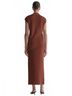 A.L.C. Solid Brown Edith Metallic Knit Asymmetric Top in Rust Size XS - photo 5