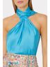 Milly Blue Jen Satin Top in Sky Blue Size M - photo 2