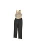 Aidan Mattox 100% Polyester Solid Black Tan Jumpsuit Size 4 - photo 1