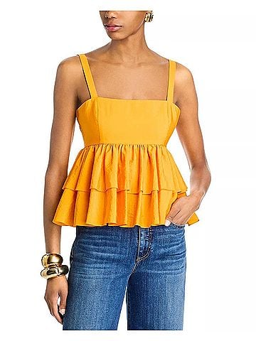 Cinq à Sept Lilwen Top in Papaya (view 2)