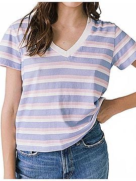 Chaser Gimlet Tee in Pastel Stripe (view 2)
