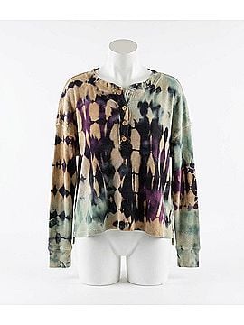 Day Dreamer Thermal Henley Tee in Tie Dye (view 1)