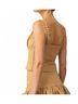 Line & Dot Solid Brown Eyelet Strap Top in Tan Size M - photo 3