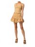 Line & Dot Solid Brown Eyelet Strap Top in Tan Size M - photo 4
