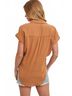 Bluivy Solid Brown Essential Button Up Shirt in Camel Size S - photo 5