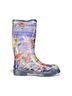 Anuschka Graphic Blue Purple Boots Size 7 - photo 4