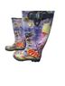 Anuschka Graphic Blue Purple Boots Size 7 - photo 5