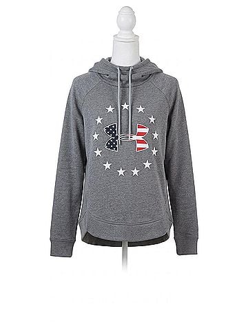 Under Armour Freedom Logo Favorite Hoodie in Steel Light Heather (view 1)
