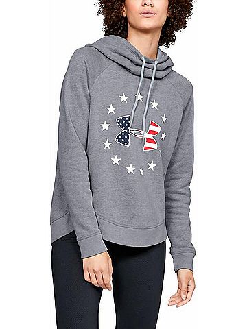 Under Armour Freedom Logo Favorite Hoodie in Steel Light Heather (view 2)