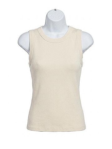 Karen Kane Ribbed Tank in Ecru (view 1)