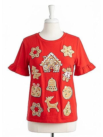 Layers Clothing Cookie Short Sleeve Tee in Red (view 1)