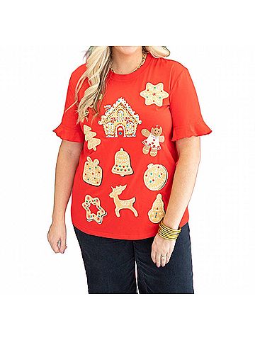 Layers Clothing Cookie Short Sleeve Tee in Red (view 2)