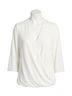 Karen Kane Solid White Daphne Drape Front Crossover Top in Cream Size XS - photo 1