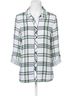 MULTIPLES Plaid Green Plaid Button Down Shirt in Green, Navy, White Size S - photo 1