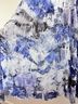 Komarov 100% Polyester Floral Blue White Cocktail Dress Size S - photo 7