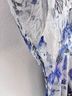 Komarov 100% Polyester Floral Blue White Cocktail Dress Size S - photo 5