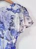 Komarov 100% Polyester Floral Blue White Cocktail Dress Size S - photo 9